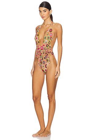 Montce Swim Tropez Tie Up One Piece in Tan