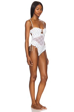 On White Ruffle Bikini | REVOLVE
