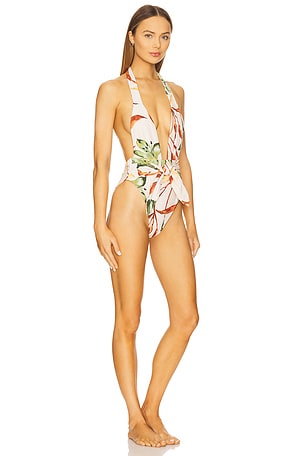 Montce Swim Tropez Tie-Up One Piece in Cream