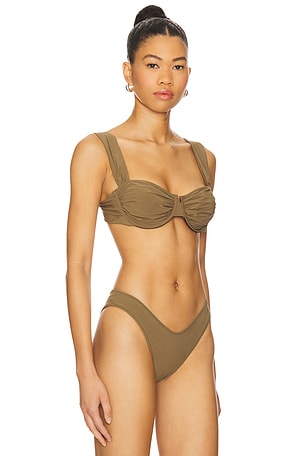 Montce Bella Bikini Top in Olive. Size XS. Also
