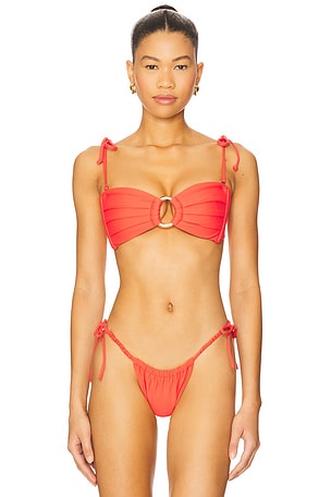 Tori Ties Bandeau Bikini Top Montce Swim