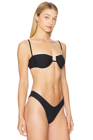 Montce Simonette Bikini Top in Black