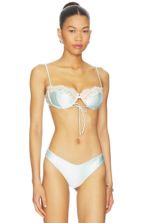 Montce x Elsa Hosk Lena Bikini Top in Baby Blue