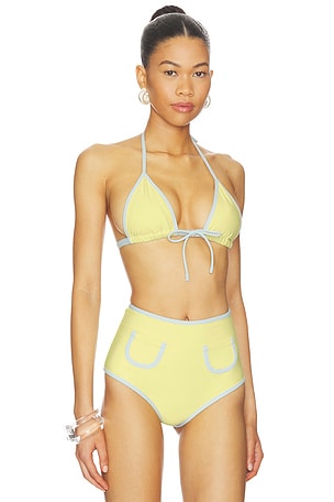 Montce X Elsa Hosk Binded Emma Bikini Top in Yellow
