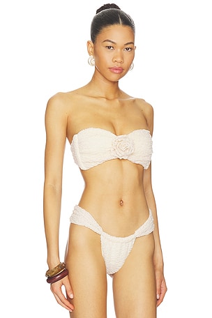 Montce x Elsa Hosk Rosa Bandeau Bikini Top in Beige