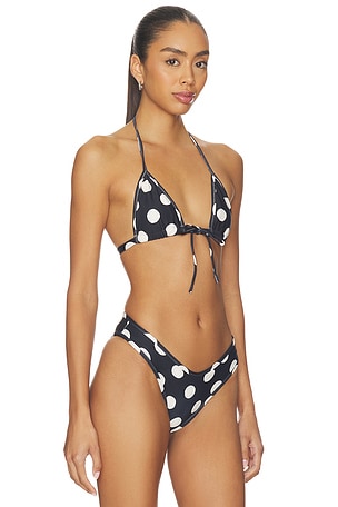 Montce Binded Emma Bikini Top in Black,White. Size M. Also
