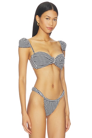 Montce Cabana Bikini Top in Black & White