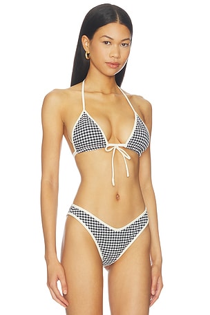 Montce Binded Emma Bikini Top in Black & White