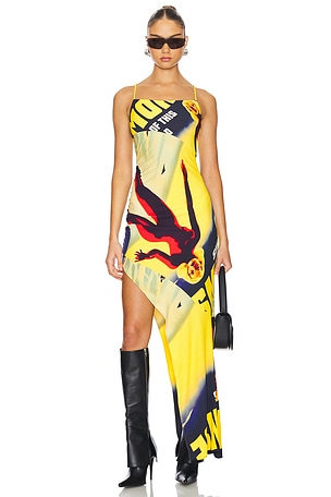 Lady Printed Draped Dress Monse