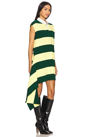 Monse Cascade Mini Dress in Green,Yellow