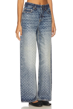 Monse Embellished Jean in Blue. Size 6. Also