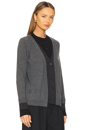 Monse Trompe L'Oeil Layered Cardigan in Grey