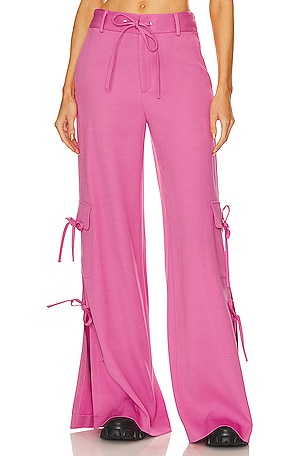 Side Slit Cargo Pants With Chain Monse