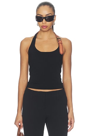 Leather Belt Knit Top Monse