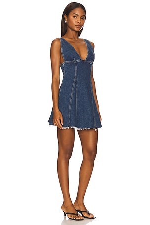 MOTHER The Tit For Tat Dress in Blue