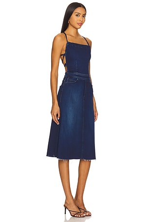 MOTHER The Back Midi Dress in Blue