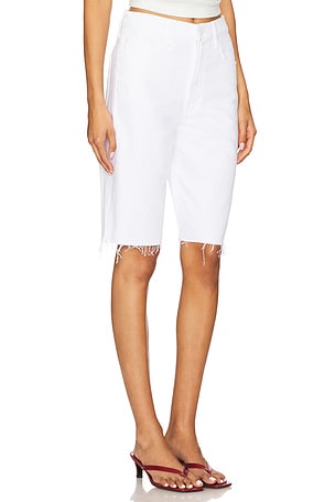 MOTHER The Maven Bermuda Fray in White
