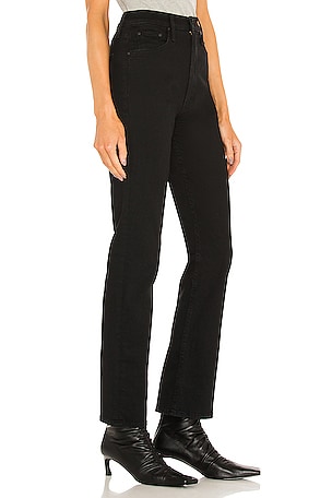 MOTHER The High Waisted Rider Skimp in Black