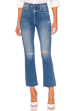 Mother Anthropologie Hustler Ankle Fray Jeans Can’t Stop Staring Sz 24 on sale NEW.