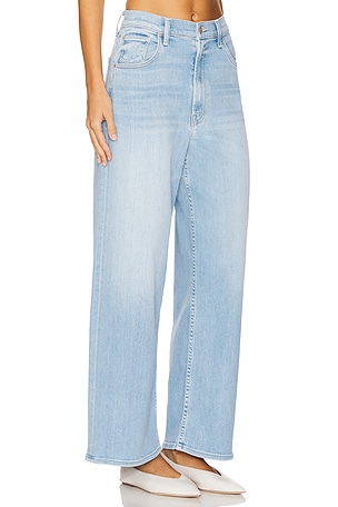 MOTHER High Waisted Spinner Zip Flood in Denim-Light