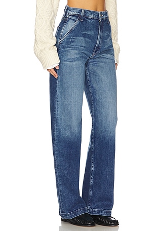 MOTHER The Stud Finder Sneak Jeans in Denim-Medium