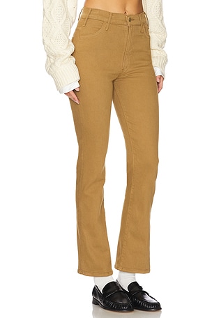 MOTHER The Hustler Flood Jeans in Brown