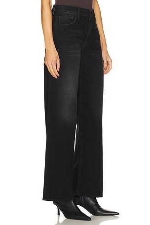 MOTHER The Spinner Zip Sneak Jeans in Black