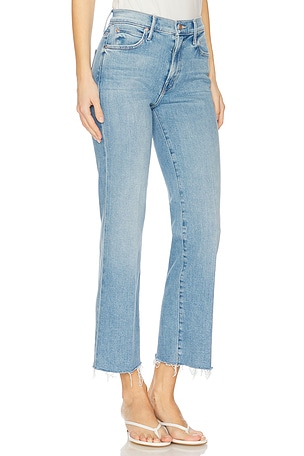 MOTHER The Kick It Ankle Fray Jeans in Blue