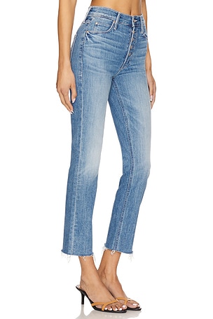 MOTHER The Pixie Dazzler Ankle Fray Jeans in Blue