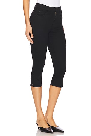 MOTHER The Stunner Zip Bunny Snip Jeans in Black