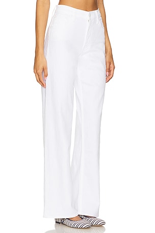 MOTHER The Spinner Zip Sneak Jeans in White