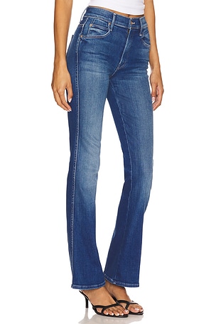 MOTHER The Mid Rise Smokin' Double Sneak in Blue