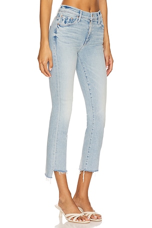 MOTHER The Insider Crop Step Fray in Blue