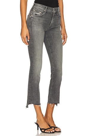 MOTHER The Insider Crop Step Fray Jeans in Grey