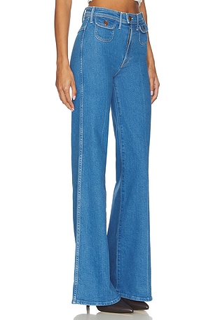 MOTHER The Pocketbook Hustler Roller Heel Jeans in Blue