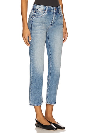 MOTHER Lil' Petite Mid Rise Hiker Hover Jeans in Blue