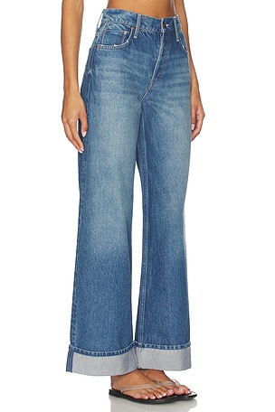 MOTHER The Smoothie Skimp Cuff Jeans in Blue