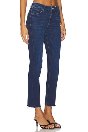 MOTHER The Mid Rise Dazzler Ankle Fray Jeans in Blue