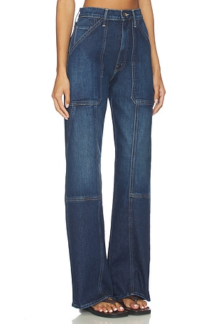MOTHER The Lasso Utility Sneak Jeans in Blue