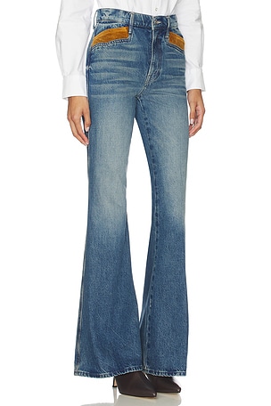 MOTHER The Pointy Pocket Doozy Hee Jeansl in Blue. Size 30. Also