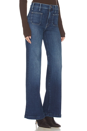 MOTHER The Hustler Roller Patch Pocket Skimp Jeans in Navy. Size 34. Also