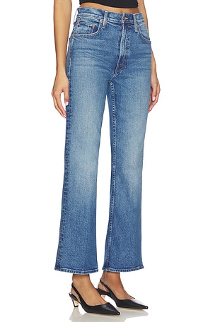 MOTHER Lil Petite High Waisted Bookie Sneak Jeans in Blue