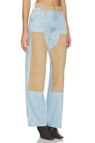 MOTHER The Bee's Knees Stud Finder Skimp Jeans in Blue