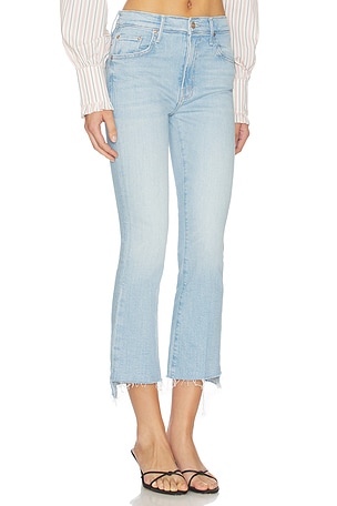 MOTHER The Insider Crop Step Fray Jeans in Blue
