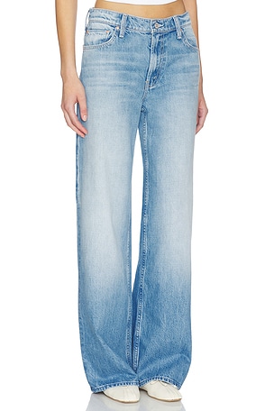MOTHER The Rerun Zip Sneak Jeans in Blue