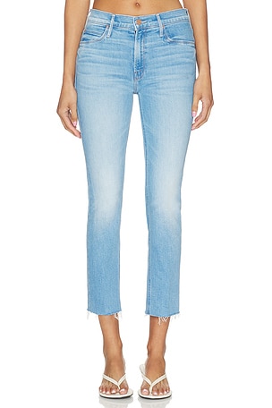 The Mid Rise Dazzler Crop Fray Jeans MOTHER
