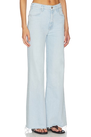 MOTHER The Hustler Roller Skimp Fray Jeans in Blue