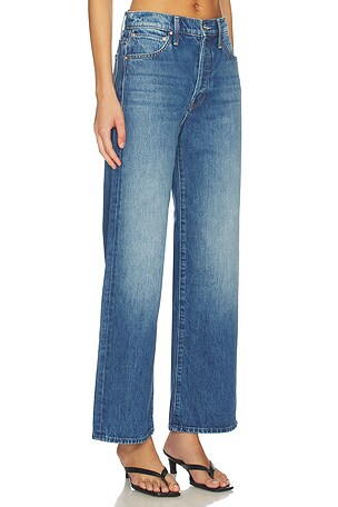 MOTHER The Dodger Button Flood Jeans in Blue