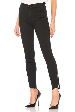 MOTHER The Stunner Double Zip Ankle Step Fray in Not Guilty REVOLVE