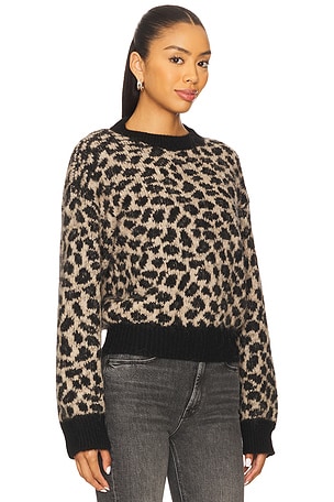 MOTHER The Itsy Crop Jumper in Black